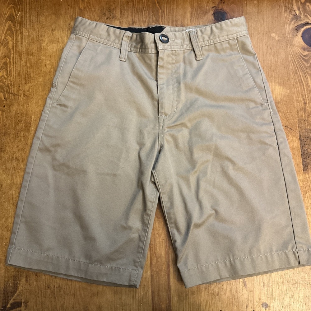 Volcom Frickin Chino Shorts Mens 28 Khaki Tan‎ Modern Fit C0911800 REPREVE